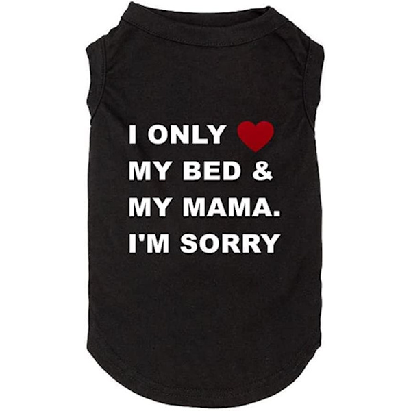 Koiran paidat Kirjaimilla printed liivi pienille suurille koirille Slogan Puku Koiran Pyjama Pentu Lahja Lemmikkivaatteet Äidin Poika O-Black Medium