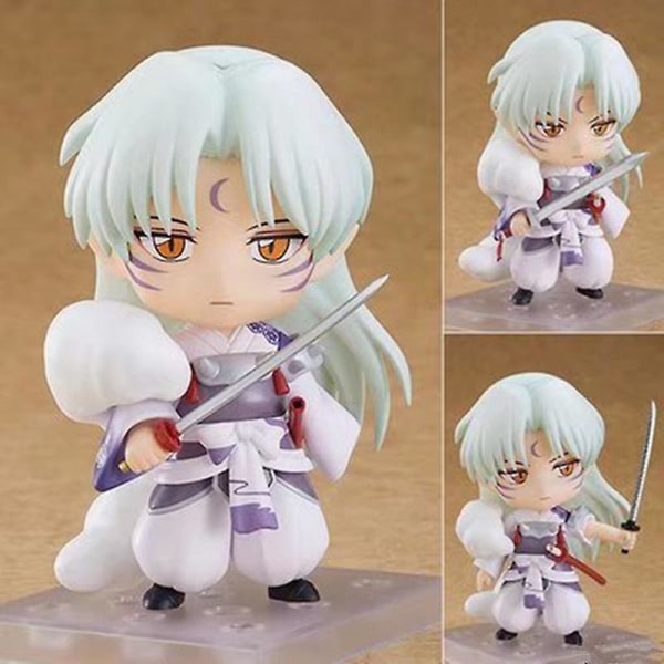 Søde versioner 10 cm Inuyasha #1300 Sesshomaru 1514 Anime Action Figur Collection Change Face Doll Inuyasha 1300 10cm