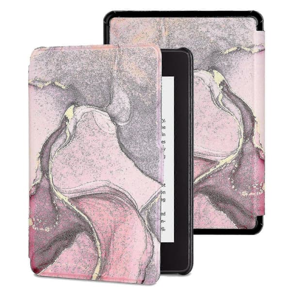 Etui til Kindle Paperwhite 6 tommer 2012,2013,2015,2016 version, Smart Wake Sleep 003 Pink Marble Kindle 10th Gen. 2019