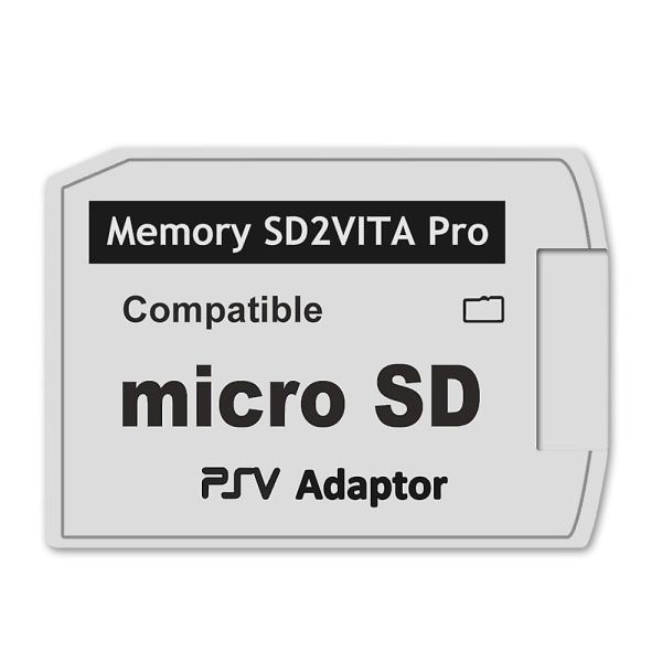 Sd2vita 5.0 minneskortadapter, för Ps Vita Psvsd -sd Adapter för Psv 1000/2000 Pstv Fw 3.60 Henka White