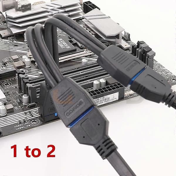 2-ports USB 3.0 hun til 20-bens header bundkortkabel intern forbindelse