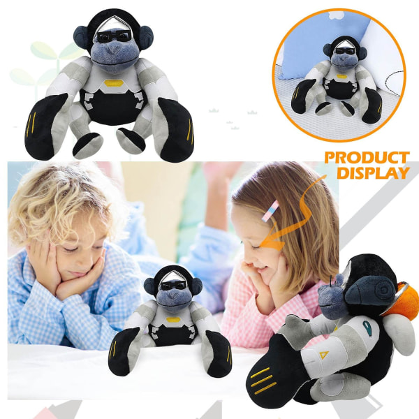 Söt Game Overwatch Winston Gorilla Plysch Barn Gosedjur För Barn Presenter 26cm