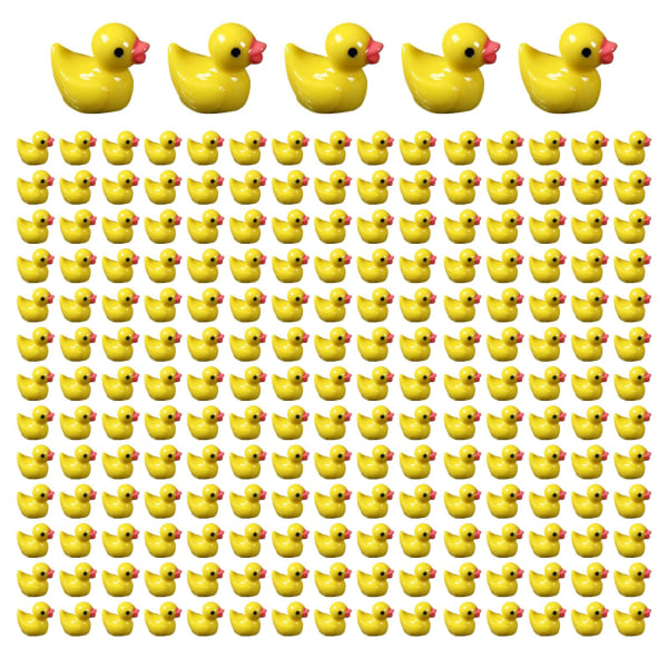 100/200 kpl Mini Kumi Ankat Miniatyyri Resin Ducks Keltainen Tiny D xixl 100pcs yellow 100pcs