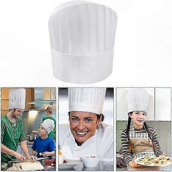 Justerbara Kockhattar för Barn, 20-pack Toque-stil Matlagningsmössor för Barn