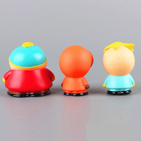 5 st/ set South Park tecknade figurer Figurleksak, bordsbilsdekoration, dekor i genomsnitt 2,4"