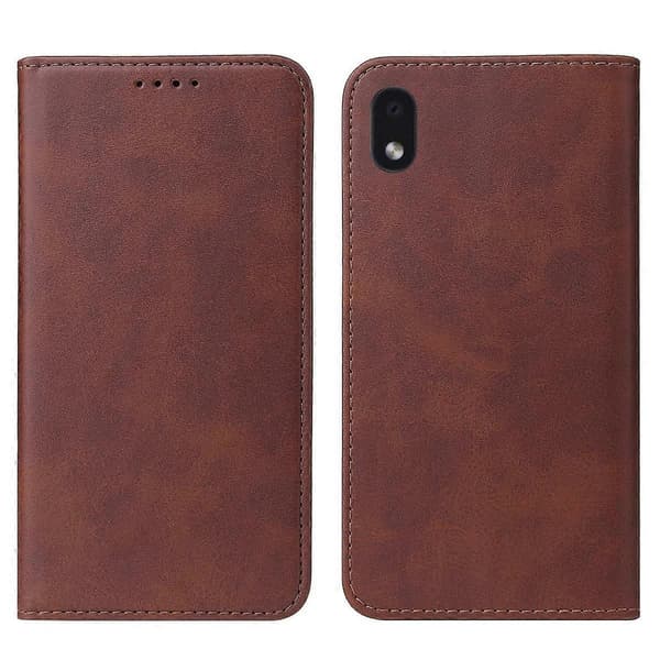 Magnetiskt läderfodral för Samsung Galaxy A01 Core, M01 Core Brown