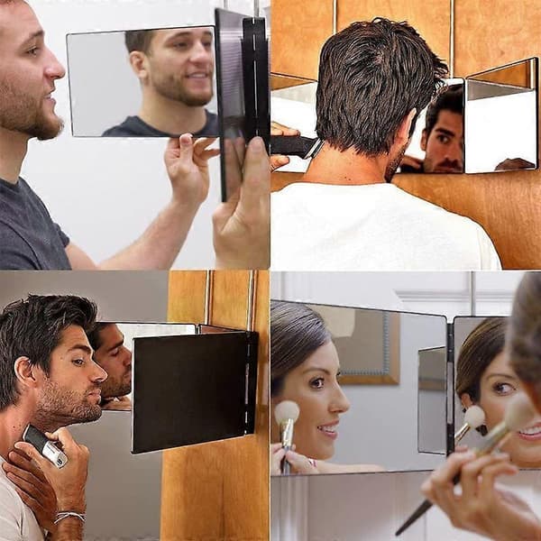 360-foldbart makeupspejl med ophæng - 3-foldbart hængespejl.