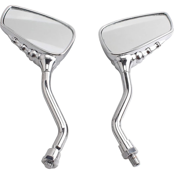 2x [8mm/10mm] Universal Motorcykel Backspegel Motorcykel Spegel Styre Spegel "fingers Of The Skeletons" Sidospegel Spegel Silber