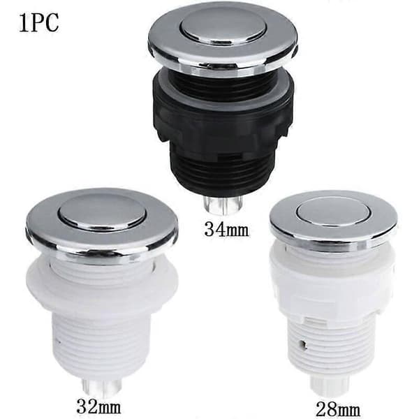 Hvit lufttrykkbryter trykknapp vanntett bryter badekar vaskebøtte trykknappbryter 32mm