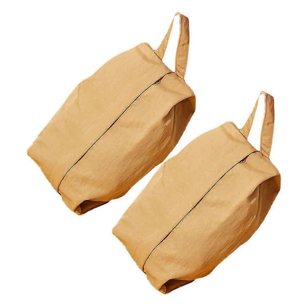 Multifunktionell Strumppåse Resetillbehör Bärbar Förvaring Rektangulär 28X10.5CM Gul Tyg 2st