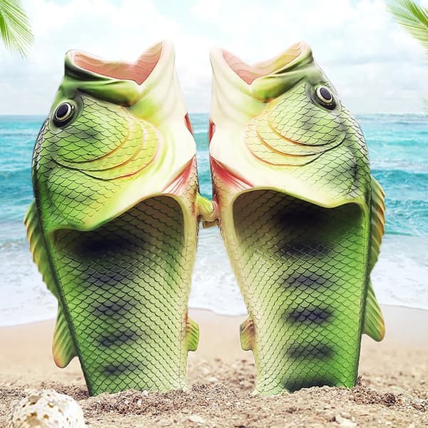 Funny Fish Slippers PVC Summer Beach Slides 34-35