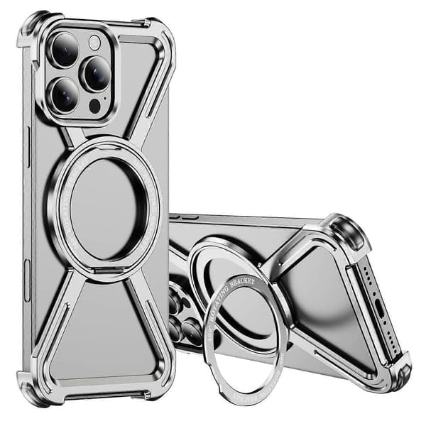 För iPhone 16e Plånboksfodral CASEME 013-serien PU Läder Telefonskydd Ställ Silver Silver