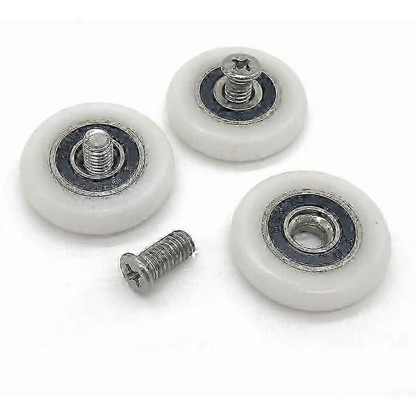 Sett med 8 erstatningshjul for dusjdører med 23 mm diameter