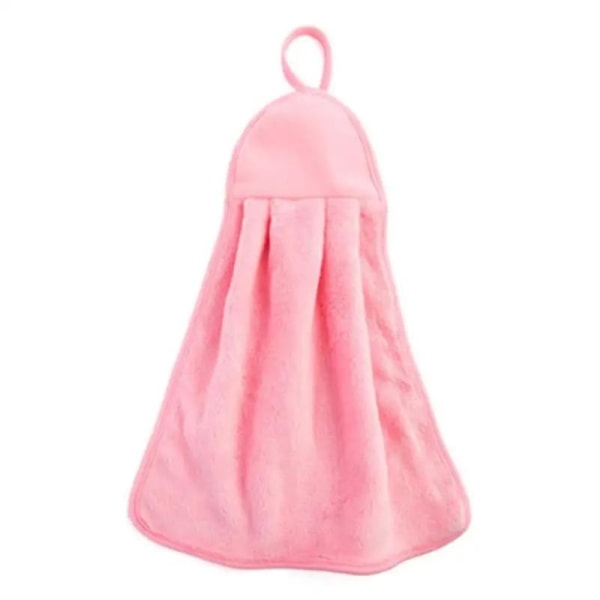 1 stk Husholdningshåndkle Multifunksjon myke håndklær Baderomsutstyr Absorberende klut B03 Pink