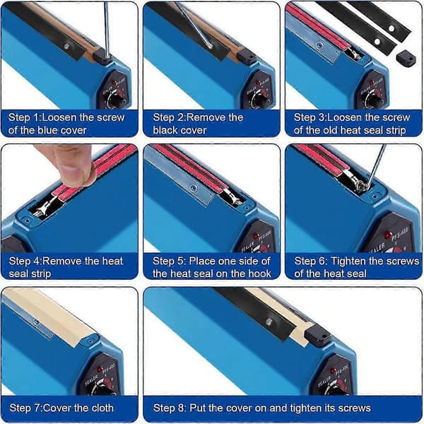10 stk. impulsforsegler reservedele, 8 tommer