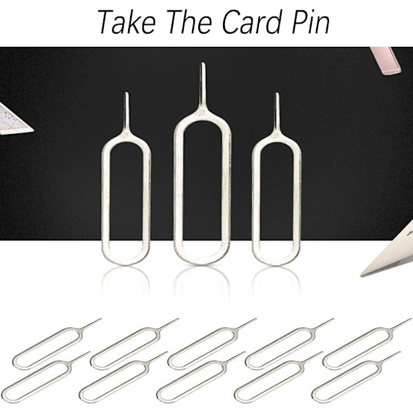 10 stk. åbningsværktøj til fjernelse af SIM-kort, nåleåbner for bakkeudkast, universal SIM-udkasterværktøj til iPhone, HTC, Samsung Galaxy, Smartphone