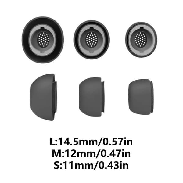 Galaxy Buds3 Pro Silikone Ørepropper, 3 Par S/M/L til Støjisolering black