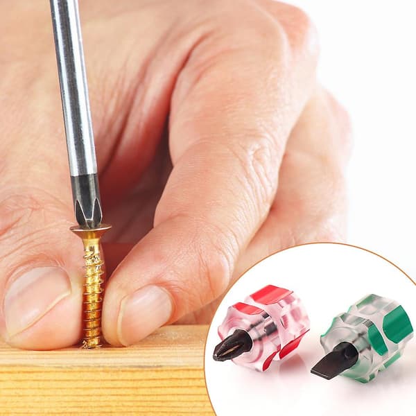 Minikryssmejsel Hög Hårdhet Underhållsskruvmejsel Reparationsmaterial för Vitvaror och Möbler 2PCs