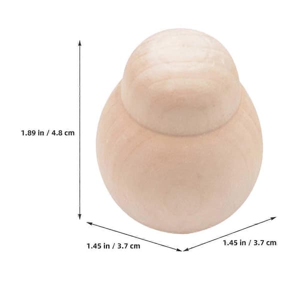 Tre beige pluggdukker for DIY-tegning 5 stk uferdige blanke dukker