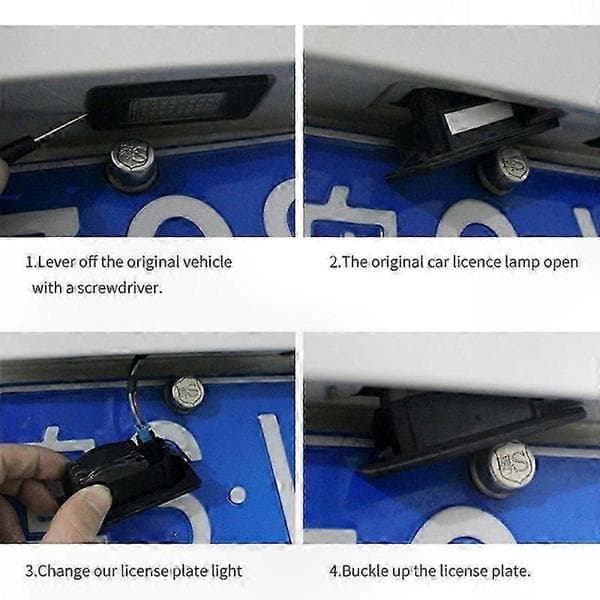 Bil LED Nummerpladelys 24-SMD LED Nummerpladelys Egnet til 147 156 159 166 black