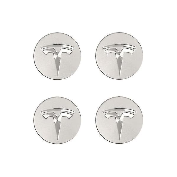 Beskyttelseshætte til navcenter, kompatibel med Tesla Model 3 - Sort og rød (fire stk.)