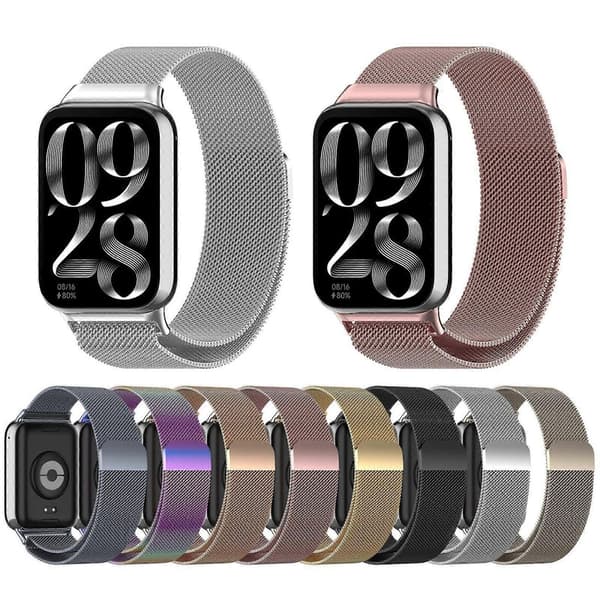 Milan Magnetisk Rem til Xiaomi Smart Band 9 Pro / 8 Pro Silver