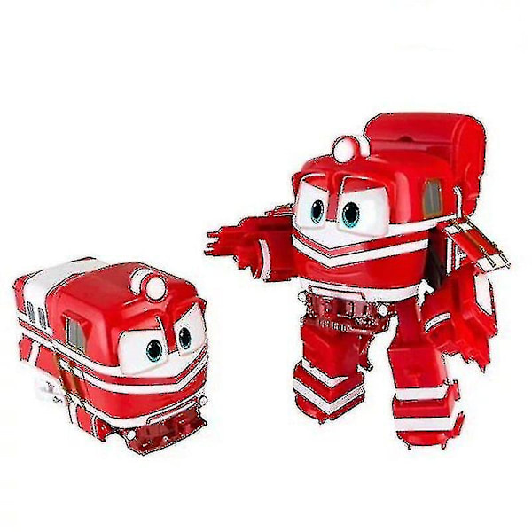 4 stk/sett 8cm Robot Tog Transformation Kay Alf Dynamisk Togfamilie Deformasjon Togbil Actionfigur Leke for Barn