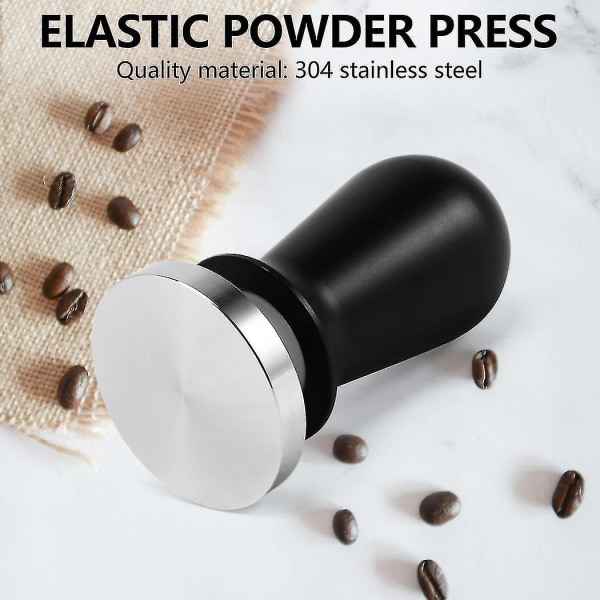 51 mm Kalibreret tryk Espresso Tamper Værktøj Barista Espresso Machine Tamper Flat 30lbs Press, 304