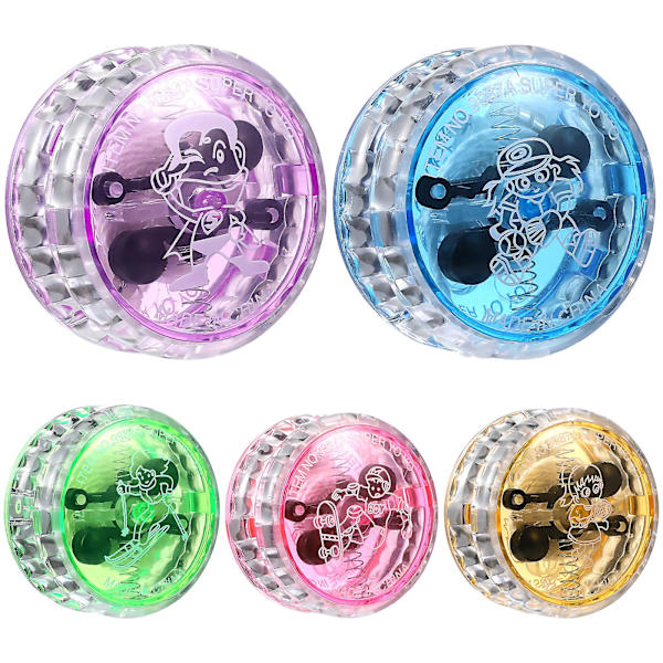 5 st Light Up Yo Responsiva bollar Blinkande plast jojobollar Leksaker Fest gynnar leksaker för barn