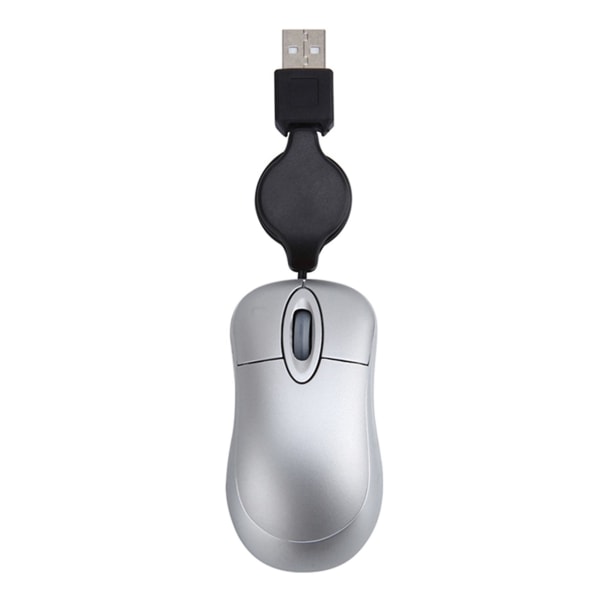 2x Mini USB langallinen hiirikaapeli Pieni pieni hiiri 1600 Dpi optinen kompakti matkahiiret Windows 98 Silver