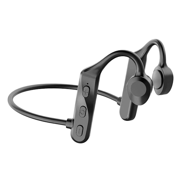 Knogleledende hovedtelefoner Vandtæt kørende Bluetooth-headset Sort