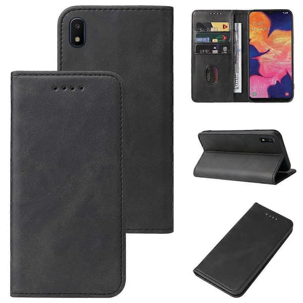 Magnetiskt Läderfodral för Samsung Galaxy A10e Black