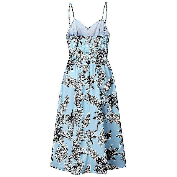 Damekjole i ananasmønster LightBlue UK 8