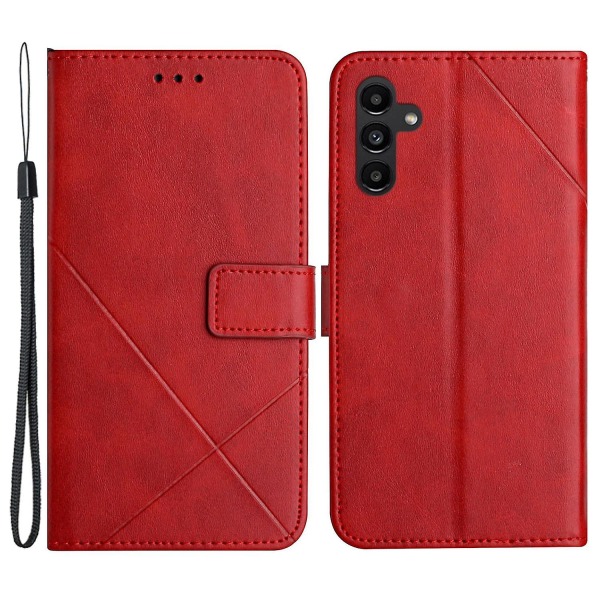 För Samsung Galaxy A15 5G Case Enfärgad plånbok Cover Red Style E Samsung Galaxy A15 5G