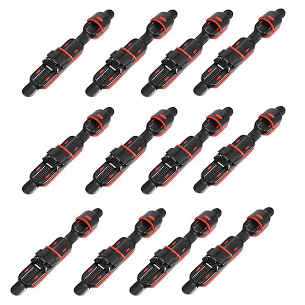 12 stk. hjul dæk fiskestang monteret hjul hjul gummi pude værktøj tilbehør holder fiskegrej Black  Red