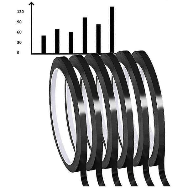 Whiteboard Pinstripe Tape 6 ruller 1/8 tomme