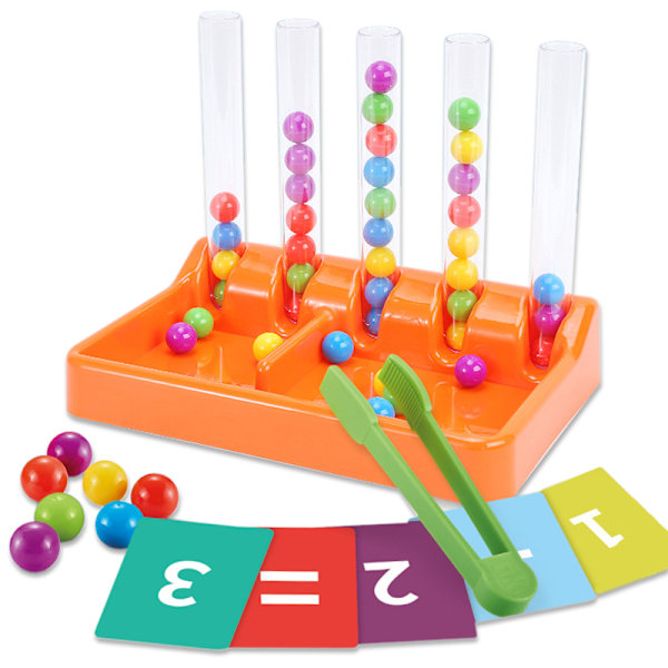 Montessori regnbue ball matchende spill pedagogisk leketøy for å lære matematikk med moro egnet for småbarn A