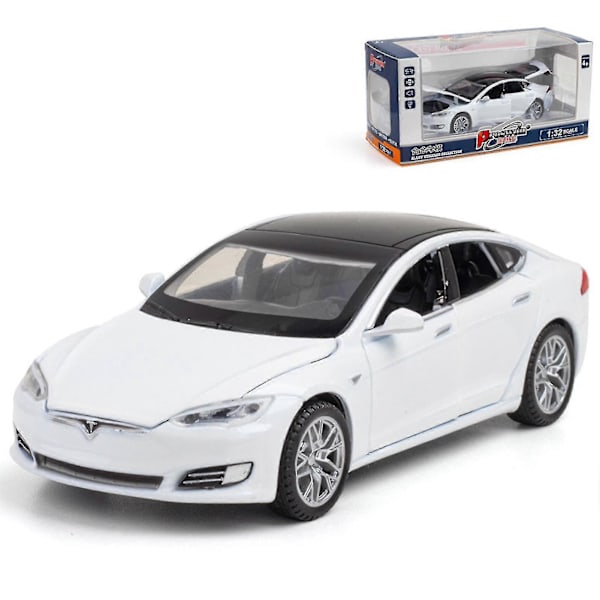 Tesla Model S automalli valolla, avattavalla ovella ja musiikillisella simulaatioajoneuvolla