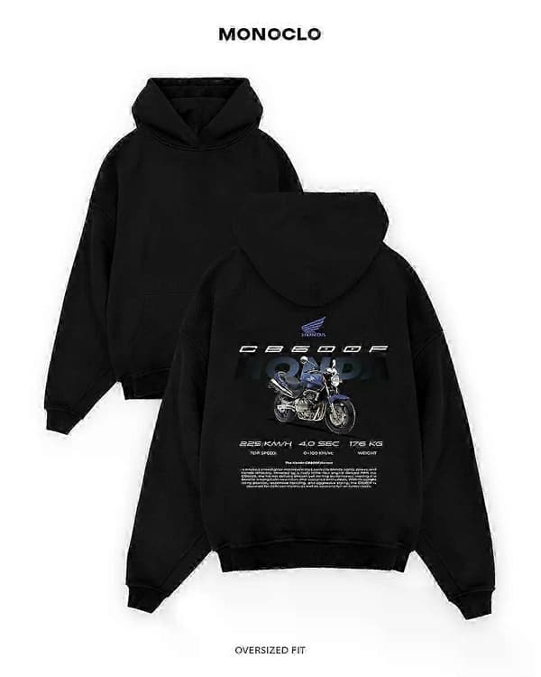 Honda Cb600f Hornet Hættetrøje Pullover Rockinstone Ny L