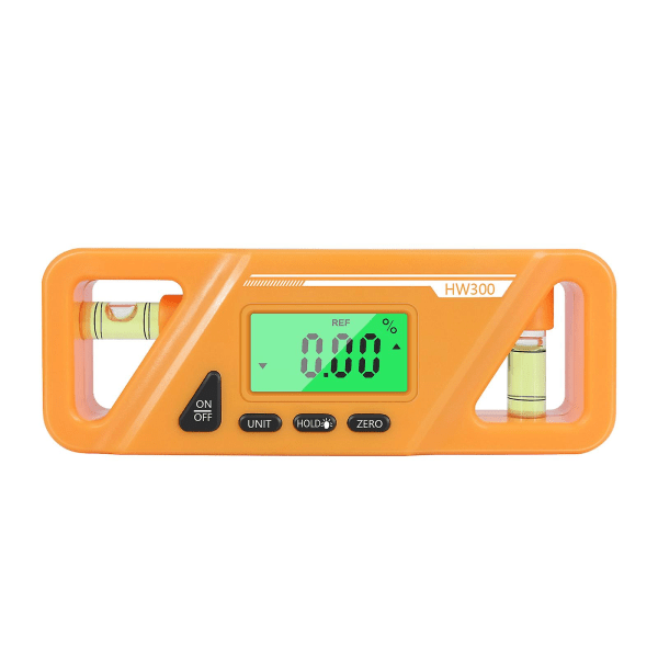 Magneettinen digitaalinen kulmamittari Absoluuttinen ja suhteellinen mittauskulman ja kaltevuuden muunnos Inlinometri Monipuolinen klinometrin LCD-näyttö taustavalolla Orange