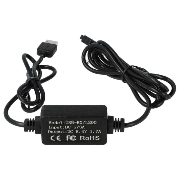 USB-opladerkabel kompatibelt med Sony DCR-HC Series videokameraer, 170 cm længde