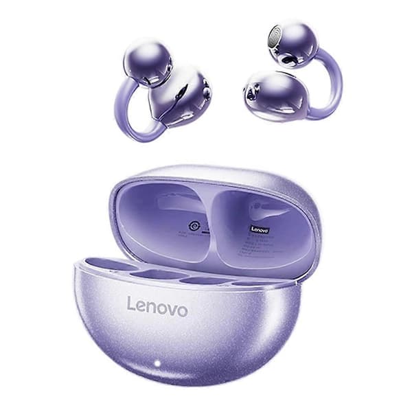 LENOVO TA410 Ekte trådløse Bluetooth-kompatible ørepropper Stereolyd Åpne øreklips-ørepropper Purple