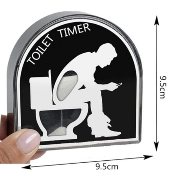 Toalett Timeglass Fem-minutters toalettform Timer Stress Relief T xixl black 150