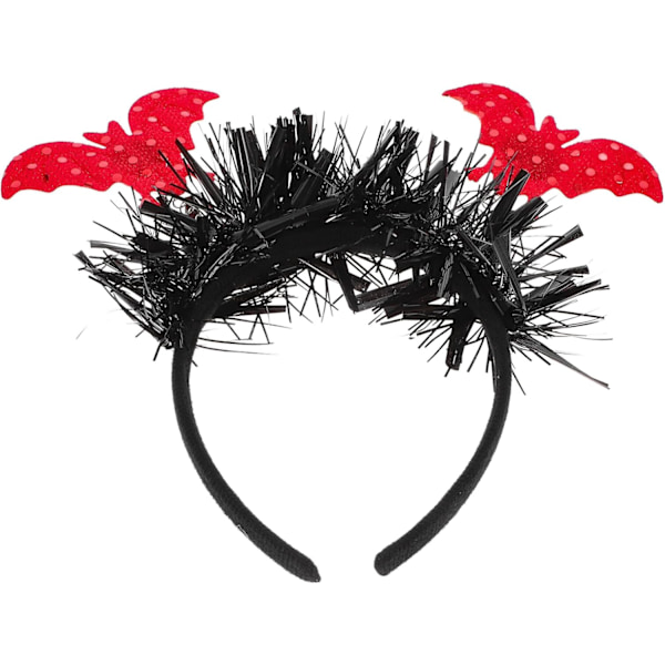 Halloween Glitter Bat Headband Tinsel Hairband Hair Hoop Head Boppers Headwear Hair Accessories for Cosplay Party Costume Headdress