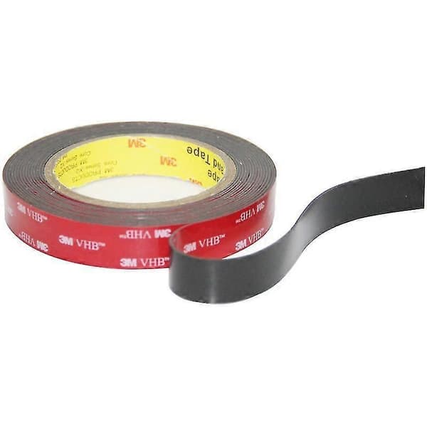 6m Superstærk Dobbeltsidet Tape, Sort, 3m x 1.5cm