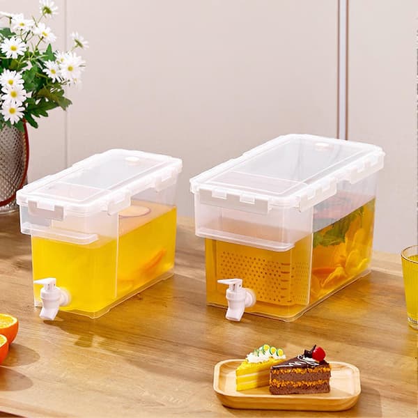 Kall dryckesdispenser - Stor kapacitet med kran - Läckagesäker för hem- och utomhusfester Grey L