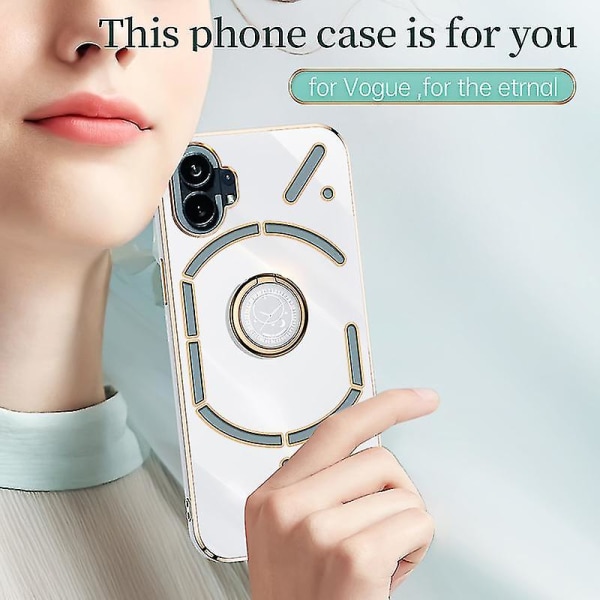 Case Kompatibel Ingenting Telefon 1 Med Ringhållare, Ingenting Telefon (1) Stötsäkert mjukt TPU- cover