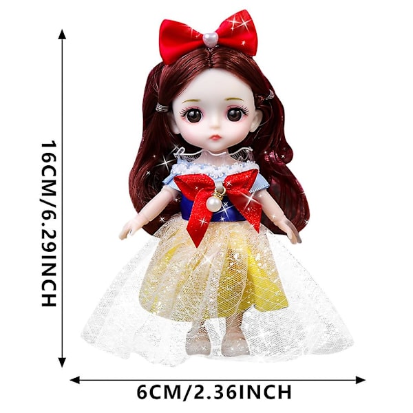 Mini flicka dockor leder rörliga docka med tillbehör små söta kläder klä upp prinsessa outfit Dolly bästa present för 3 år+