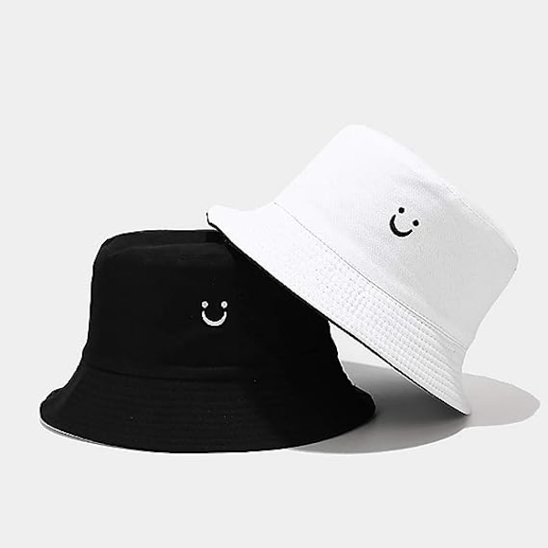 Söt print Bucket Hat Beach Fisherman Hattar för kvinnor män, dubbelsidig vändbar