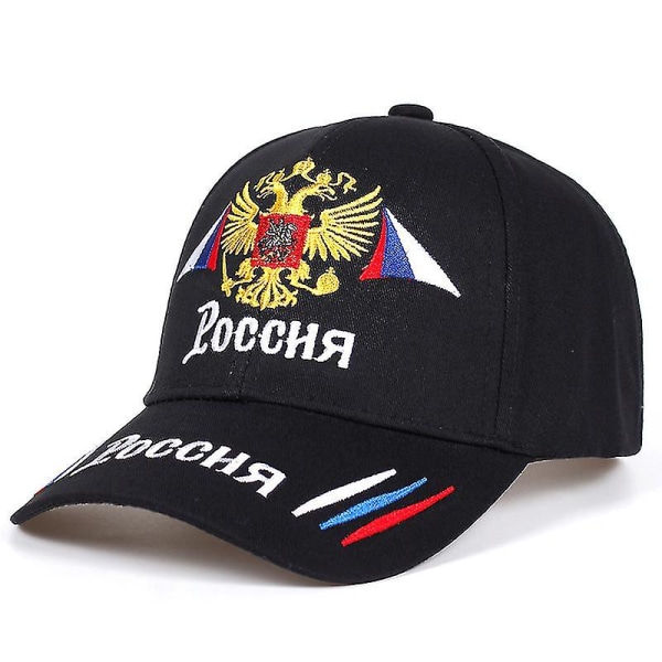 Rusland Emblem Flag Broderet baseballkasket Mode Casual kasket Guld Dobbelthovedet Eagle Duck Tongue Cap